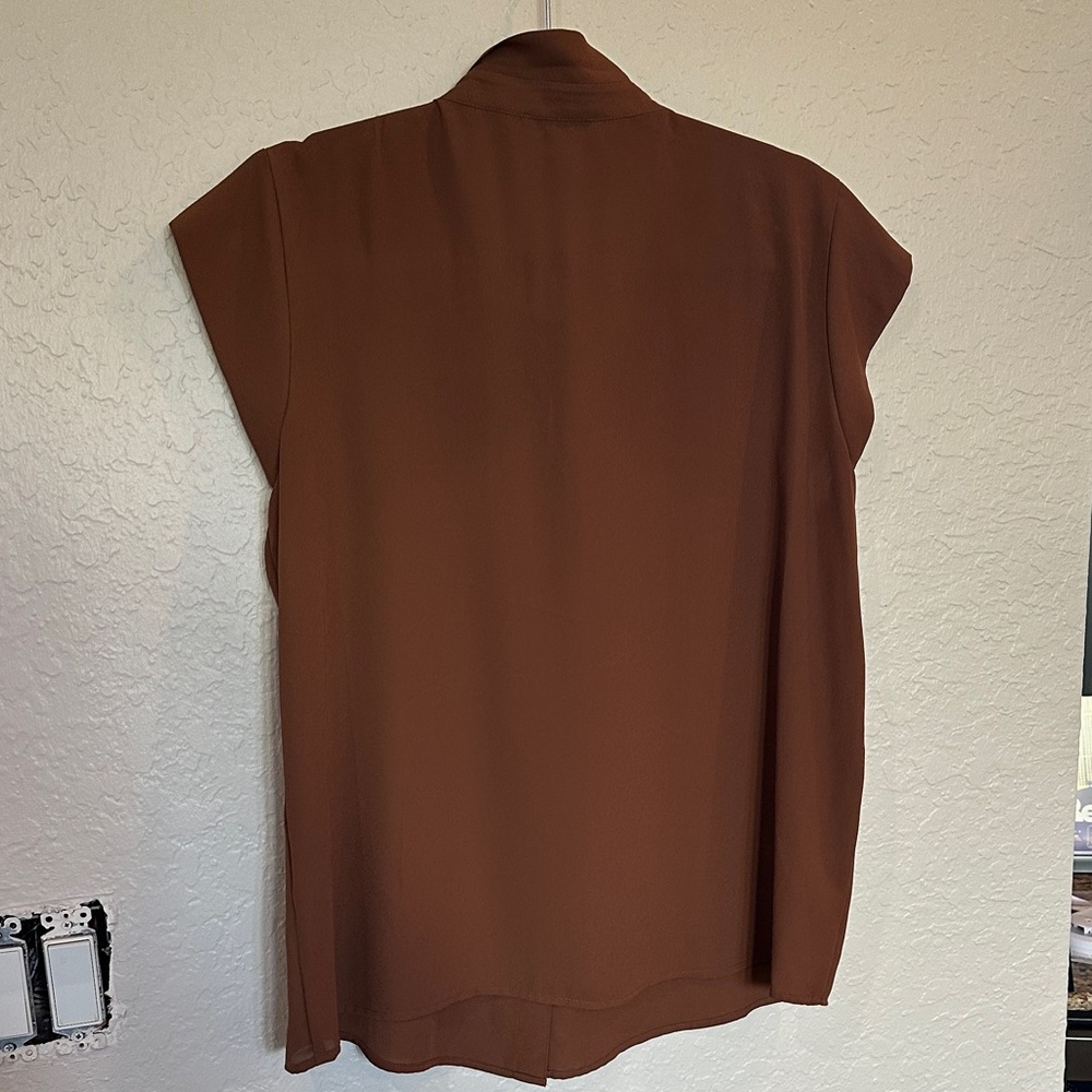 Calvin Klein Brown Button-Up Blouse - Picture 3 of 4